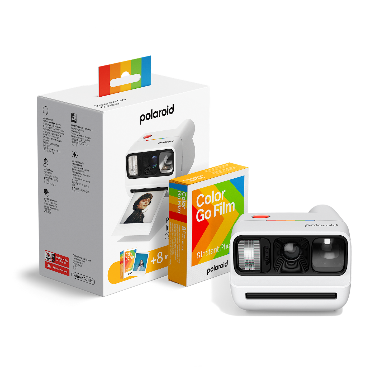 Фотокамера миттєвого друку Polaroid Go Gen 3 White + Color Film Bundle (8 Photos) (6648)